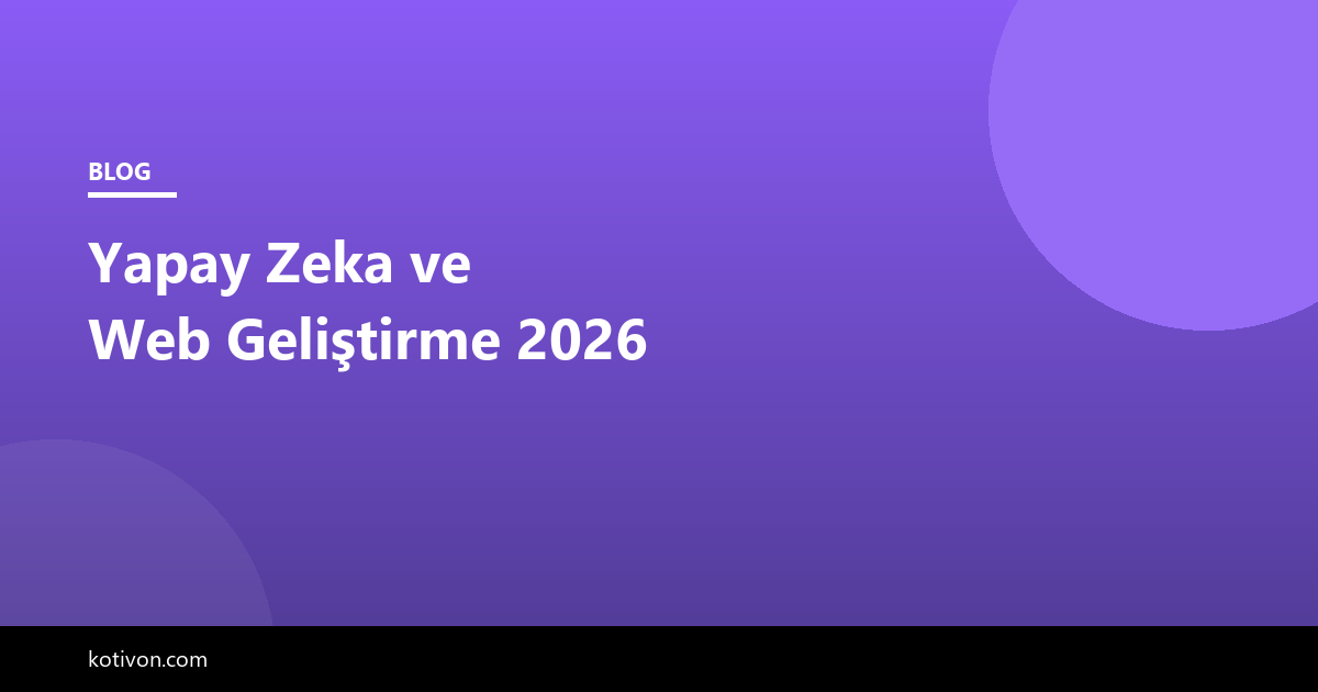 Yapay Zeka ve Web Geliştirme görseli